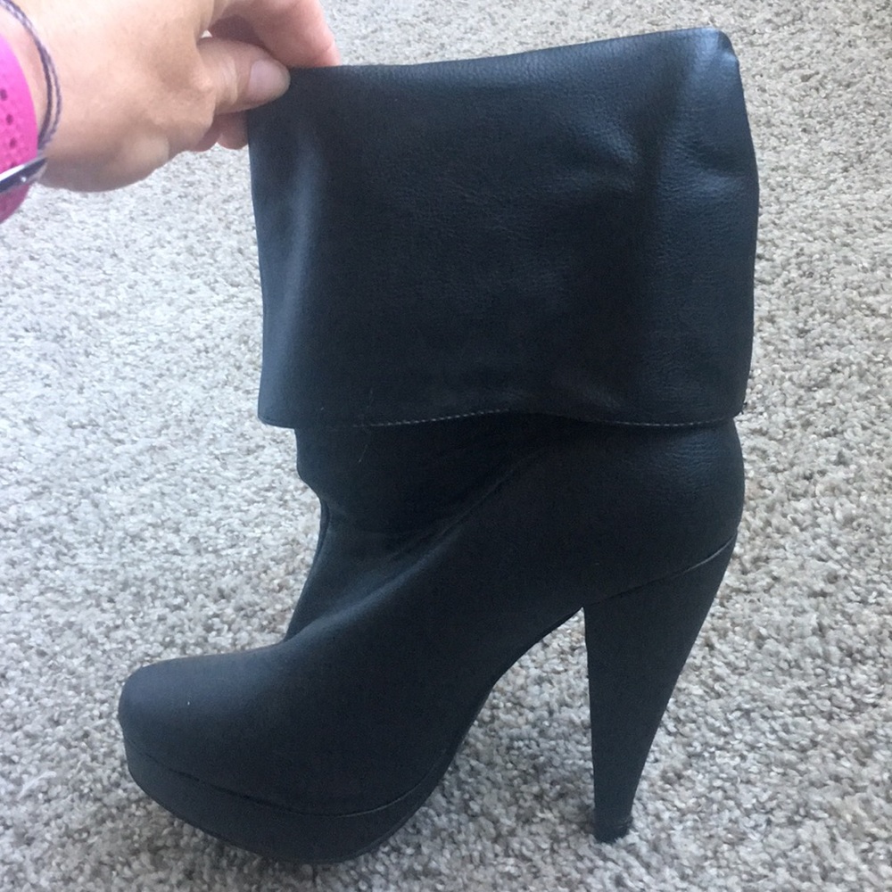 Black above ankle boots